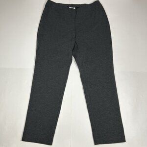 J. Jill Pants Women Gray Ponte Slim Leg Pull On Pants Mid-Rise Stretch Petite M